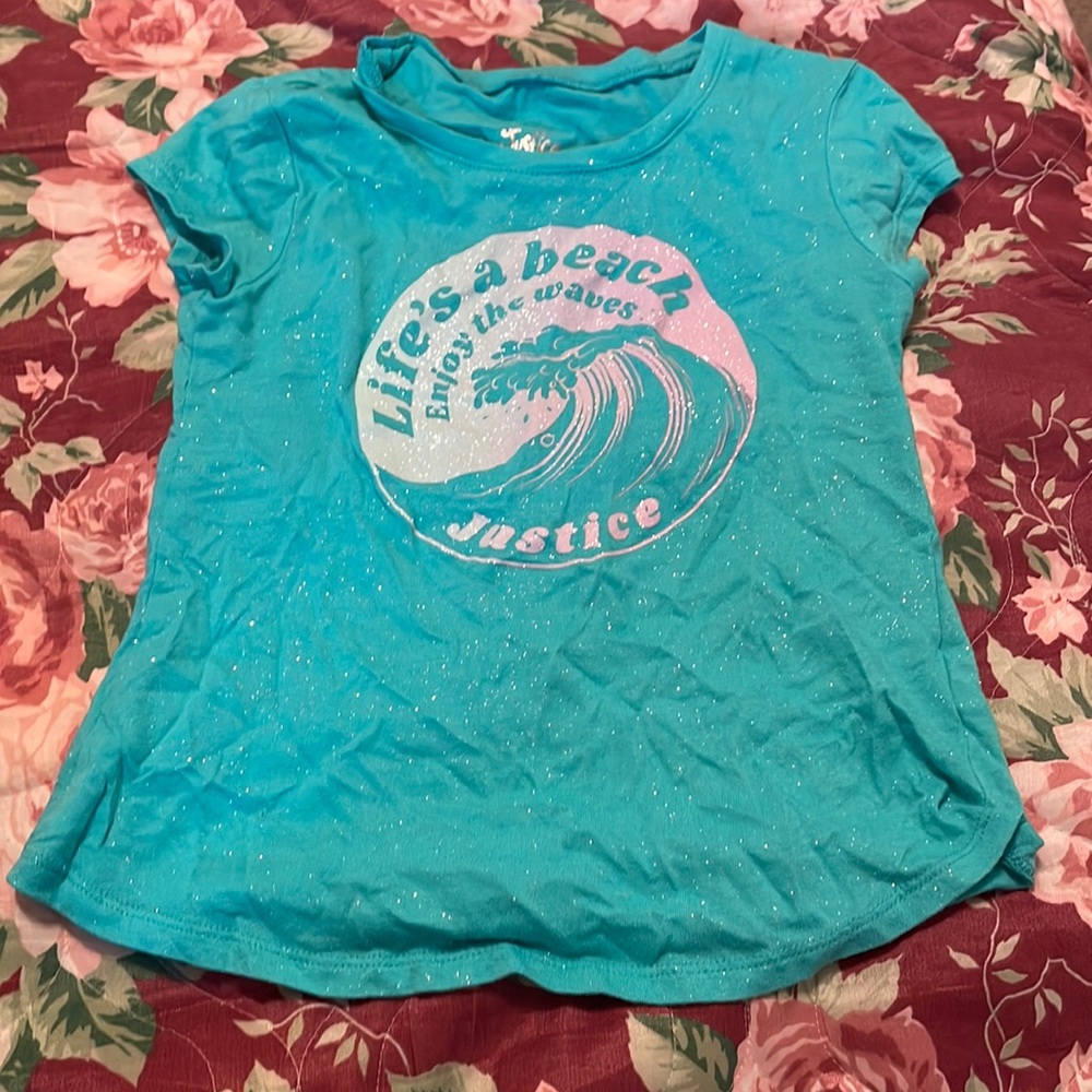 Blue glitter girl shirt